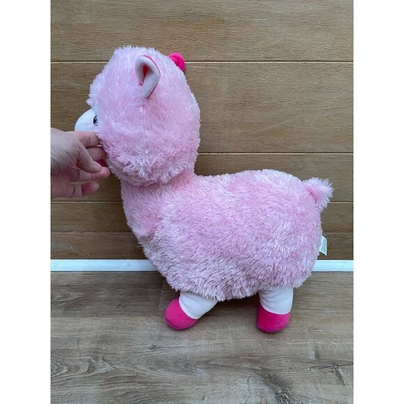 EUC Kellytoy Cuddly Pink Llama Plush Toy Holding Heart With XOXO Embroidery - Picture 2 of 8